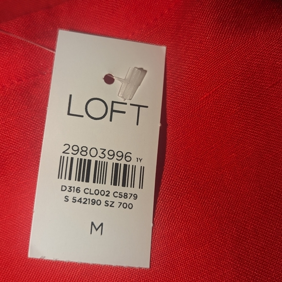 NWT  Loft women's med. drop waste linen dress - Picture 3 of 4